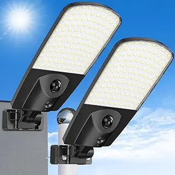 Adewalk Solar Lights Outdoor,Motion Sensor Solar Street Lights,IP65 Waterproof Solar Lights,Solar Outdoor Lights for Yard,Garage and Pathway 2Pack