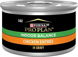 Purina Pro Plan Indoor Balance Chicken Cat Food Wet Entree in Gravy - (Pack of 24) 3 oz. Cans