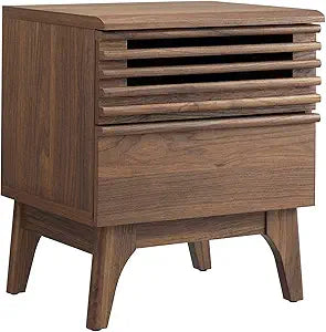 Modway Render Mid-Century Modern, Nightstand, Walnut