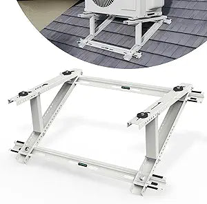 Rooftop Mini Split Mount Bracket 9,000 to 24,000 BTU, Heavy Duty Adjustable Roof Support Bracket for Ductless Mini Split Air Conditioner, Condenser, Heat Pump, Support up to 330 Lbs
