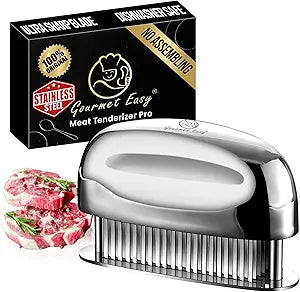 Meat Tenderizer Tool - Hand Held Blade Tenderizer for Meat - Ultra Sharp Needle Blades 100% Stainless Steel - Heavy Duty Kitchen Gadgets - Cooking Gadgets for Tenderizing Chicken, Steak, Veal, BBQ