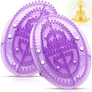 2 Pcs Magnetic Meridian Massage Brush for Belly, Purple