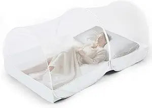 Mosquito Net for Bed - Pop Up Bed Tent - Portable Travel Mosquito Net, Mosquito Netting for Suitable for Baby, Adult Bedroom, Camping, Napping, Patio (White)