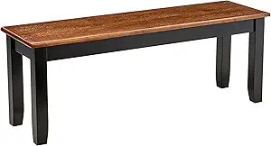 Boraam Bloomington Bench, Black/Cherry