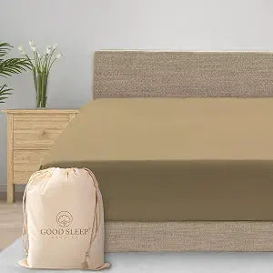 Good Sleep Bedding California King Fitted Sheet, 800 TC Cal King Fitted Sheet Only, 16 Inches Deep Pocket Fitted Sheet, Taupe