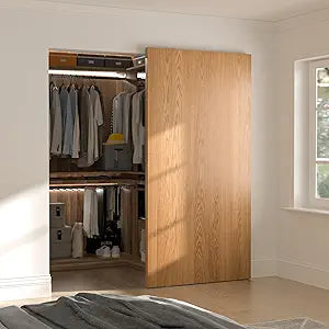 36" Concealed Sliding Barn Door Hardware with Soft Close Mechanism,Aluminum Hidden Barn Door Hardware Kit,Wall Mount no Floor Track Fits Opening Width 25"-29"(Door not Included)