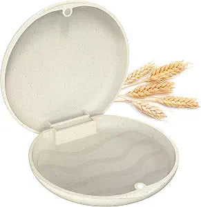 Slim Aligner Case with Night Guard, Premium Retainer Mouth Guards Travel Case-Ivory
