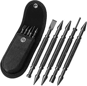 5pc Nail Setter, Center Punch, Hinge Pin Removal Tool, Cold Chisel