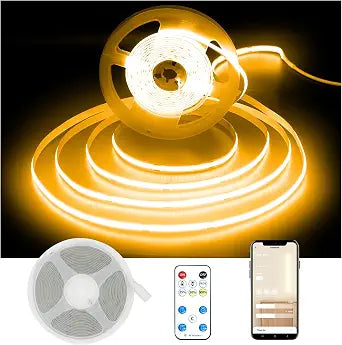 DAYBETTER COB LED Strip Lights,LED Lights for Bedroom 16.4ft,Warm White