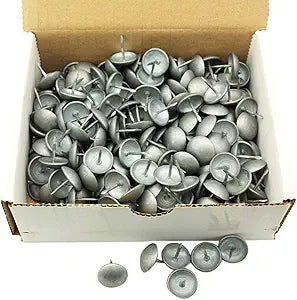 C.S. Osborne 250 Pcs 1" Dia Zinc Plated Matte Pewter Nails #6988-ZPM Tacks
