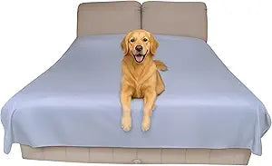 Thin Reversible Waterproof Protective Bed Cover (King Size, 100 x 96 inch), for Pets, Babies; Incontinence, Dirt, Drool
