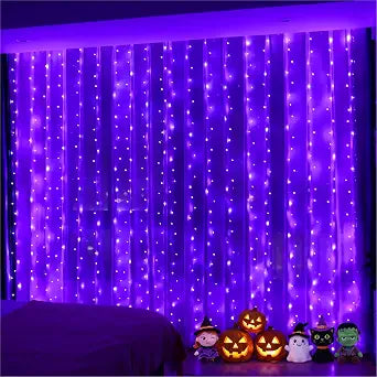 HXWEIYE 300LED Fairy Curtain Lights, 9.8x9.8Ft USB, Remote, 8 Modes & Timer