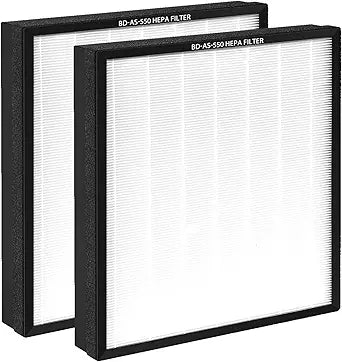 Upgraded F301H Filter Air Scrubber Stage 2 Replacement Filter Compatible with BlueDri, VEVOR and Dri-Eaz Scrubber Air Purifier, for BD-AS-550, 16 x 19 x 2 inches∩╝2 Pack