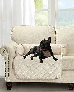 Brilliant Sunshine Premium Calming Dog Bed Mat, Silky Velvet, Removable Washable Cover, Cushion Protector and Couch Covers for Dogs, Pets, Cats, Medium, Beige Natural