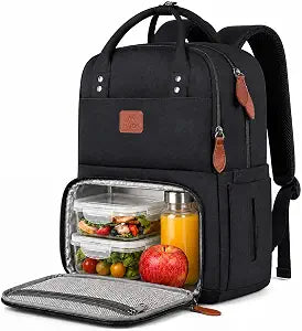 MATEIN Lunch Backpack for Women, 15.6 Inch Laptop Backpack with Lunch Box