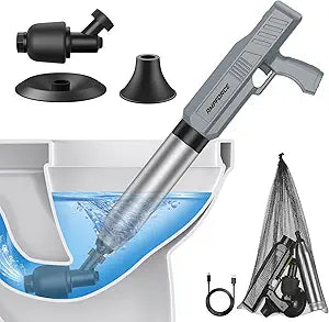 Electric Toilet Plunger for Bathroom, High-Pressure Air Plunger, Heavy-Duty Clog Remover for Toilets, Toilet Drain Unclogger (Dark Gray)