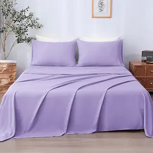 LONAVA Twin Sheet Set 3 Pieces,Lavender Ultra Soft & Breathable Microbifer Sheets, 1600 Thread Count Hotel Luxury Oeko-Tex Bed Sheets, 14-16 Inch Deep Pocket Durable Wrinkle Free Sheets