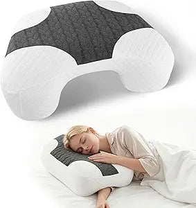 Side Sleeper Pillow for Shoulder Pain, for Adults with Ergonomic Arm Relief Zone, Premium Memory Foam, Breathable & Machine Washable, Alleviates Neck, Headache Pain, Sleep Pillows for Side Sleepers