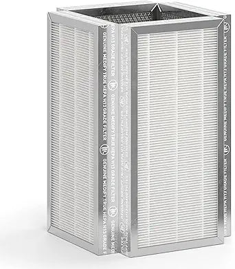 Medify MA-50 Genuine Replacement Filter for Allergens, Smoke, Wildfires, Dust, Odors, Pollen, Pet Dander | 3 in 1 with Pre-filter, True HEPA H13 and Activated Carbon for 99.9% Removal | 2-Pack