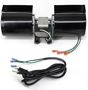 GFK-160 Fireplace Blower Fan for Heat-N-Glo, Heat and Glow, Heat&Glo, Hearth and Home, Superior, Quadra-Fire Fireplace, GFK-160A Blower with Power Cord for FAB-1600 FAB-1100 HB-RB168 1601881.