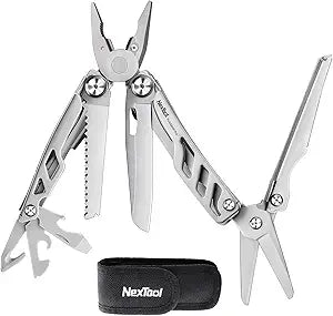 NexTool Flagship Pro Multitool, Foldable Utility Knife with Safety Locking, EDC Multitool with Pocket Knife, Full Size Scissors, Can Opener for Camping, Survival, Fishing, Cool Gifts for Men