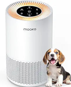 Air Purifiers for Home Large Rooms up to 1200ft┬▓, MOOKA H13 True HEPA Air Purifier for Bedroom Pets with Aromatherapy, Child Lock, 13dB Ultra-Quiet Air Cleaner for Smoke, Odor, Dander, Pollen