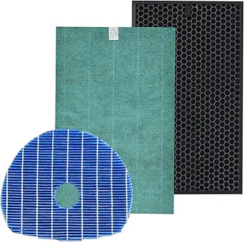 KC-860U Filter Set for Sharp KC-860U PlasmaCluster Air Purifier with H13 HEPA & Activated Carbon & Humidifier Filter - Part # FZ-C150HFU FZ-C150DFU FZ-C100MFU