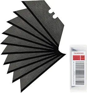 Zirconia Ceramic Blades  10-Pack Replacement Utility Blades for Utility Knives, Box Cutter, Keep Sharp Longer  Black