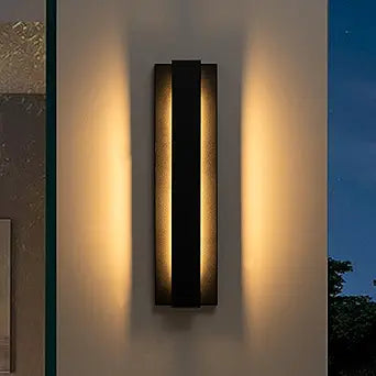 Outdoor Wall Lights Fixture, 21inch LED Modern Wall Sconce, Black Aluminum Exterior Porch Light Fixture, Long Wall Mount Lighting for House, Patio, Front Porch, Garage