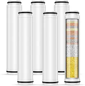 FEELSO Shower Filter for Handheld Shower Head, 6 Pack 15 Stage Replacement Filters for Hard Water Remove Chlorine and Harmful Substances