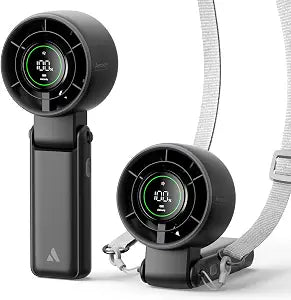 Aecooly Portable Handheld Turbo Fan, 5000mAh Battery [22H Max Cooling Time]