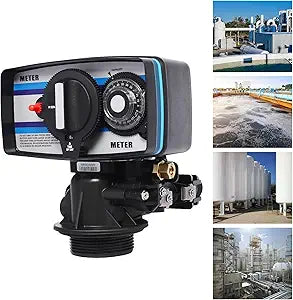 5600SM Flow Type Water Softener Digital Control Valve with 30in Resin Tank 110V Automatic Whole House Softening Water Timer for 8-14in Tank, 0.03mgN/L Output Hardness, 0.6 Mpa, 6614lbs
