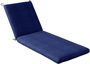 Codi Outdoor Chaise Lounge Chair Cushions 72"x22.5"x3.5"  Linen Texture, Fade Resistant, Waterproof, Removable Cover, Thick Soft Padding for Patio Furniture & Pool Relaxation, Navy Blue
