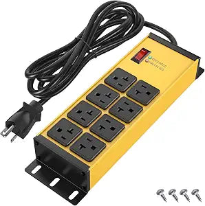 20 Amp Heavy Duty Power Strip 12 Gauge Surge Protector, 6FT