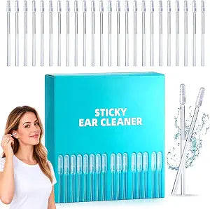 24 Pcs Sticky Ear Cleaning Stick, Reusable Ear Cleaning Tools Soft Rubber
