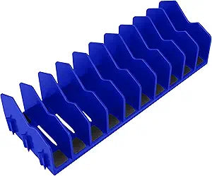 HURRICANE Plier Organizer Rack, 10-Slot Pliers Cutters Rack with Non-Slip Rubber Base, Tool Organizer, Tool Drawer Toolbox torage, Blue, Extendable Design, Fit 3 H, 1 Pack