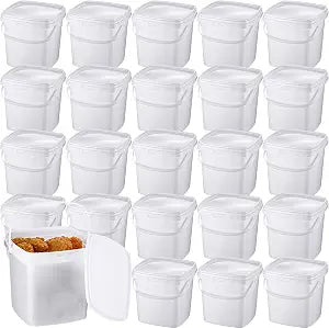 Mifoci 24 Pack 33.8 oz Square Deli Containers with Lids Freezer Storage