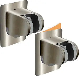 HO2ME Wall Mount Shower Bracket, No Drilling, 2-Pack, Brushed Nickel