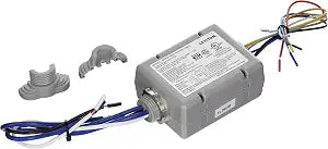 Leviton 20-Amp Super Duty Power Pack for Occupancy Sensors, Basic with Auto-On, Manual-On, Local Switch and Photocell Inputs, OPP20-RD4, Gray