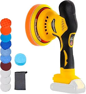 Buffer Polisher Compatible with Dewalt 20V Battery, Cordless 6 Inch Orbital Buffer, Brushless Motor Car Buffer for Boat, Car Polishing and Waxing (Tool Only, NO Battery )