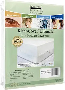 Mattress Safe KleenCover Ultimate Mattress Encasement- Queen, Fits 60x80 and 9-15"(D), Waterproof, Hypoallergenic, Certified Bed Bug Protection, Breathable, Protective Barrier from Stains