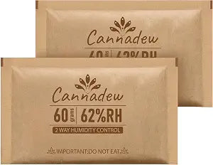 62% RH Two-Way Humidity Control Packs, 60g (6 Pack) Large Size, Kraft Paper Wrapped  Moisture Balancer for Airtight Jars, Storage Bags & Containers