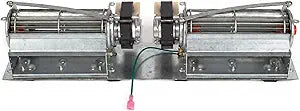 RCFK Fireplace Dual Blower Replacement for Majestic Wood Fireplaces - Quiet Ball Bearing Fireplace Blower Motor w/High Airflow 220 CFM Heating Upgrade for Cozy Home Comfort