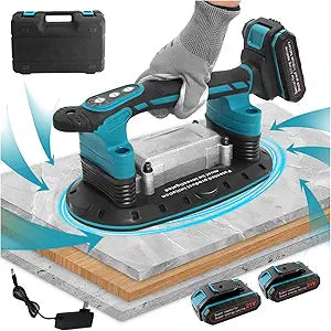 Tile Vibration Tool, 11 Tile Suction Cup Tool, Tile Installation Leveling Machine, Tile Tools for Installation, 880Lb Large Suction Strong Grip, 6 Speed, Max Speed 28000r/Min, 212500mAh Batteries