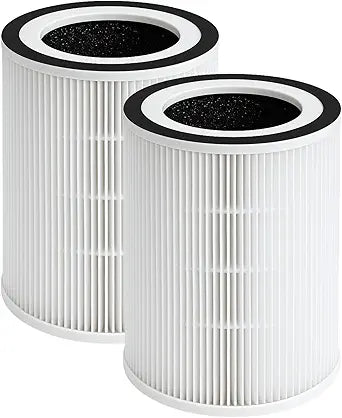 Nispira 3-in-1 True HEPA Activated Carbon Replacement Filter Compatible with Sensibo Pure Air Purifier, 2 Packs