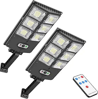 150W Solar Lights Outdoor Waterproof, 8000LM LED Solar Flood Lights Outdoor Motion Sensor with Remote, 3 Modes Solar Lights for Outside Yard, Garden, Path & Parking Lot-2PACK