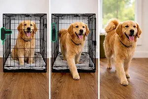 Release the Hound! Smart Dog Crate Opener for Dogs - Let Your Dog Out Automatically with Alexa, Google Home & App Control | Remote Pet Crate Door Release (Smart Plug Not Included)