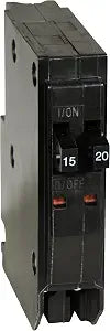 Square D by Schneider Electric Square D - QOT1520 QO 1-15-Amp 1-20-Amp Single-Pole Tandem Circuit Breaker