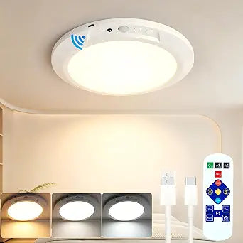 Rechargeable Ceiling Light Motion Sensor Closet Light Battery Operated