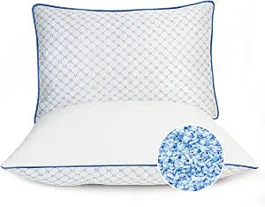 Bed Pillows Queen Size Set of 4 for Sleeping, Soft and Supportive Bed Pillows with Memory Foam Filling for Side and Back Sleepers, Neck Supportive-Queen, 4 Pack